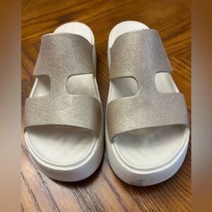 CROCS Beige Slide Sandals
